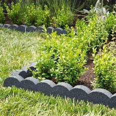Nicoman Flexi Curve Scalloped Garden Edging Rubber Landscape 120cm Pack of 4