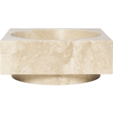 Beige Skåle ferm LIVING Hew High Centerpiece Travertin W27 x D27 x H11 cm Skål