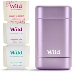 Wild Toiletries Wild Purple Case with Refill Variety Pack 3 x 40g