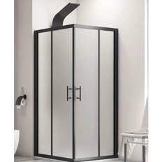 Docce Box Doccia Profili Neri 6mm Anticalcare Cristallo Satinato H190 - 89x129