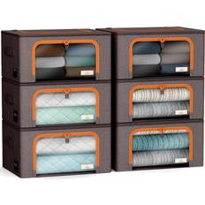 Metal Storage Boxes Sorbus Bins with Metal Frame - Oxford Storage Box