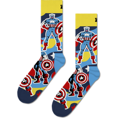 Yellow Socks Happy Socks Captain America Crew Sock - Blue