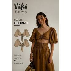 Yarn & Needlework Supplies Vikisews Sewing Pattern Georgie Blouse Women UK 4-22