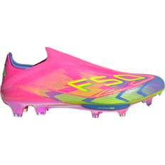 Pink Fodboldstøvler adidas F50+ FG Ground Cleats - Lucid Lemon/Blue Fusion