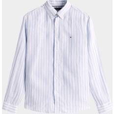 Tommy Hilfiger Beige Skjortor Tommy Hilfiger Linen Essential Stripe Rf Shirt - Blue