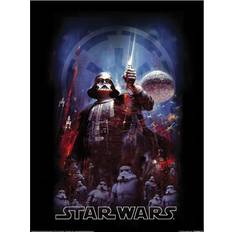 Framed Art Star Wars Empire Montage Print 40cm x Black Framed Art