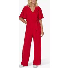 Sisters Point Jumpsuit with Wide Legs - Red