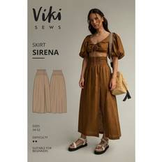 Yarn & Needlework Supplies Vikisews Sewing Pattern Sirena Skirt Women UK 4-22