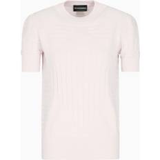 Emporio Armani Women Jumpers Emporio Armani Short Sleeve Sweater - Geometric Ribbing