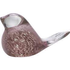 Glas Prydnadsfigurer Magnor Lucky Bird Glassfugl 10 cm Rosa Pyntefigur