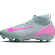 Boys - Grey Football Shoes Nike Kids Air Zoom Mercurial Superfly X Academy FG - MG