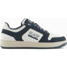 EA7 Sneakers EA7 Unisex Träningsskor - Vitt/Marinblått Läder
