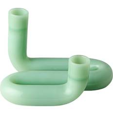 Studio About Wave Lysestage H10 cm Milky Jade Fyrfadsstage
