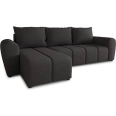 Ecksofa Cleo L Mit Schlaffunktion Ottomane Universal Schwarz Sofa