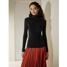 Seamless Jumpers LilySilk Womens Cashmere Sweater - Black