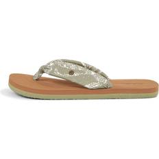 Brun - Dame Klipklappere O'Neill Klipklappere Ditsy Sun - Khaki Hvid