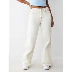 True Religion Byxor & Shorts True Religion Women's Bobbi Mid Rise Baggy Jean - Winter White