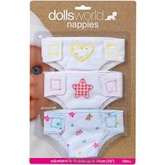 Dolls World Peterkin 3-Pack Fabric Doll Nappies