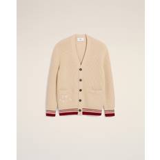 Unisex Cardigans AMI Regular Fit Ribbed Wool Cardigan