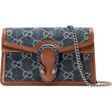 Gucci Messenger Bags Gucci Dionysus Logo Denim Messenger Bag - Gray Blue/Brown Retro