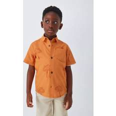 Orange Shirts John Lewis Kids' Palm Tree Short Sleeve Shirt - Orange