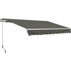 Tendalini da Giardino OutSunny Tenda Da Sole Avvolgibile Per Esterno 350x250 cm Grigio