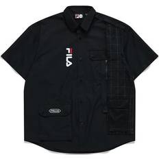 Fila FUSION Woven Pocket Cargo Short Sleeve Shirt - Black