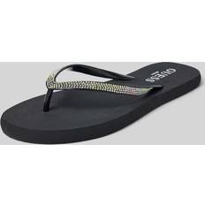 Guess Women Flip-Flops Guess Zehentrenner Mit Strasssteinbesatz - Black