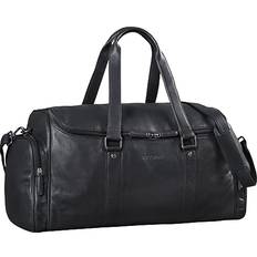Herr Weekendbags Stilord Myles Vintage Läder Helgväska Axelväska - Svart