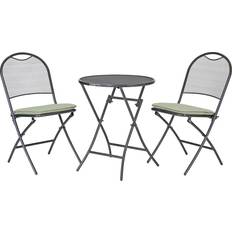 Kettler Cafe Roma Foldable 2-Seater Round Garden Table & Chairs Bistro Set