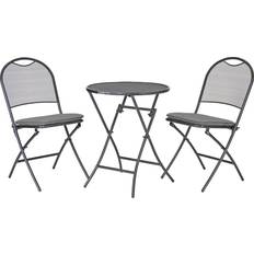 Kettler Cafe Roma Foldable 2-Seater Round Garden Table & Chairs Bistro Set