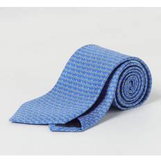 Solid Colours Ties Ferragamo Men Kick Scooter Print Silk Tie - Blue