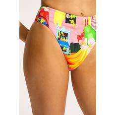 Dame - Turkis Badetøj Seafolly Women's Sea Dive High Rise Pant Bikini Trusser - Orange