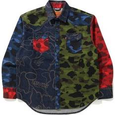 A Bathing Ape Shirts A Bathing Ape Levis Crossover SS21 Camouflage Long Sleeves Shirt - Tan