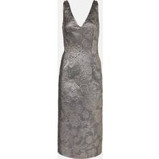 Toteme Klänningar Toteme Floral Brocade Cocktail Dress - Silver