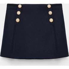 Dorothee Schumacher Bonded Wool Flannel Mini Skirt - Blue