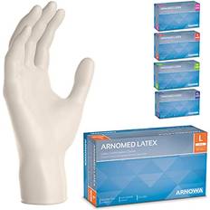 Latex Engångshandskar L - Vita/Puderfria