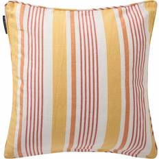 Lexington Kuddöverdrag Lexington Striped Kuddfodral I Linne/Bomull Gul/Korall Kuddöverdrag Vit