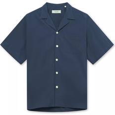 forét Hush Short Sleeve Seersucker Shirt - Navy