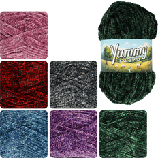 King Cole Yummy Tweed 100g Super Soft Chenille Knitting Yarn