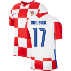 Croatia National Team Jerseys Nike 20-2021 Croatia Home Football Shirt MANDZUKIC 17
