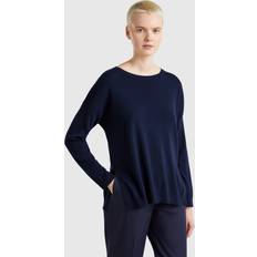 Pullover Boatneck SWE Kvinde Navy Sweaters - Natblå