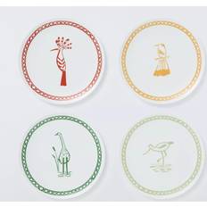 Plastic Plate Sets John Lewis Palm House Plastic Picnic Side Set of 4 20 cm Multi Plate Sets
