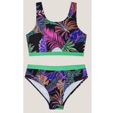 Black Bikinis Children's Clothing Monsoon Kids' Tropical Bikini Set - Black