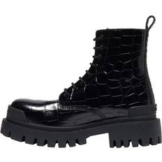 Balenciaga Women Boots Balenciaga Strike Martin Boots - Black