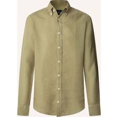 Hackett London Men Shirts Hackett London Tailored Fit Contrast Logo Shirt - Vert