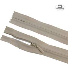 Dolt Blixtlås 25 cm Beige