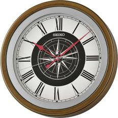 Seiko QXA844B Brown Wall Clock 35cm
