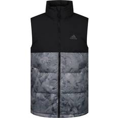 Adidas Vests on sale adidas Tiedye Dwn Vest Stay Warm Stand Collar Down Vest - Black/Gray Colorblock