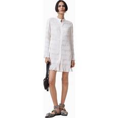 AllSaints Vita Klänningar AllSaints Meg Textured Mini Dress - White